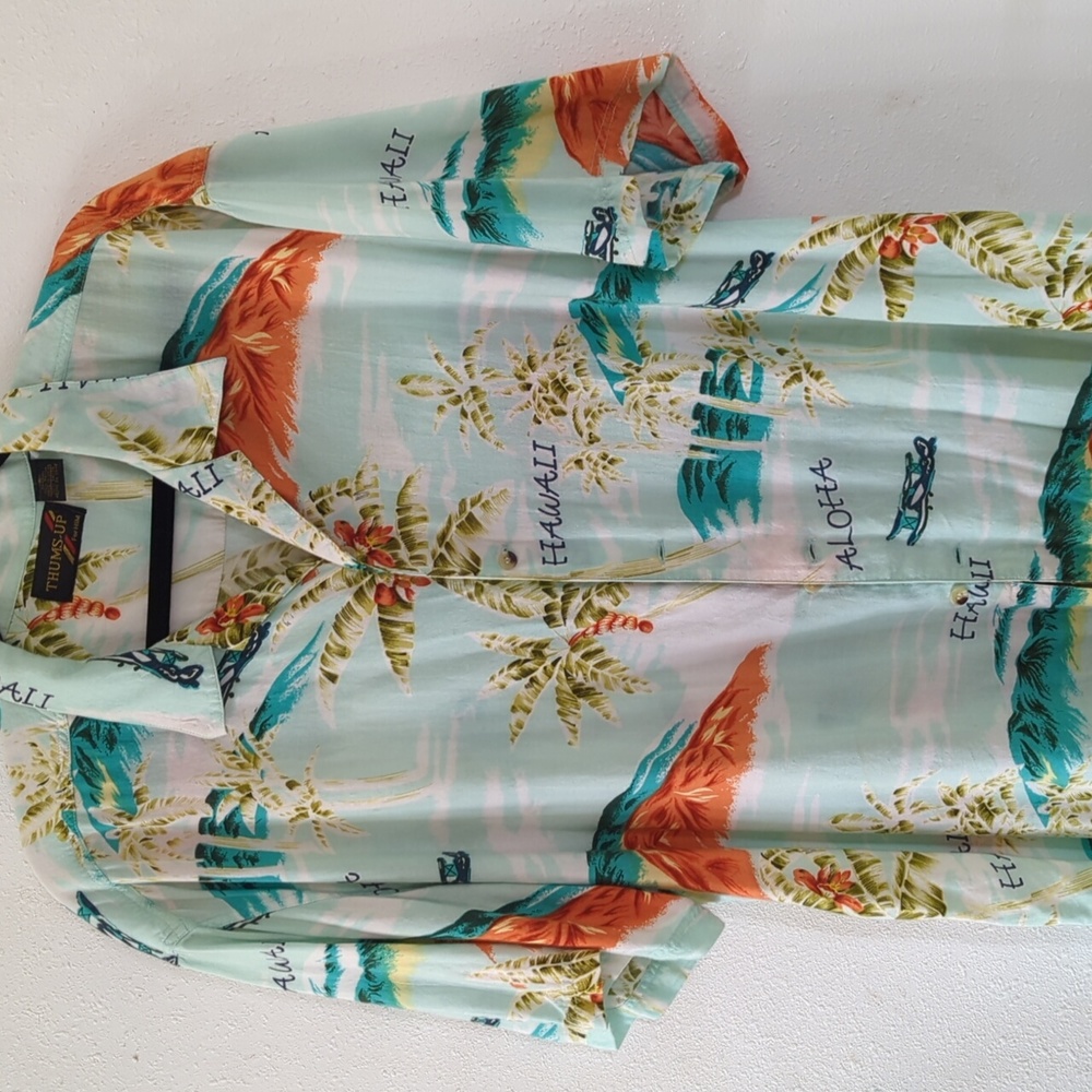 Thumbs Up Hawaiian print men's size L